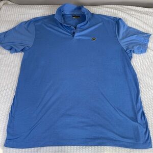 Jack Nicklaus Polo Shirt Mens XXL Light Blue Performance 18 Golden Bear Golf